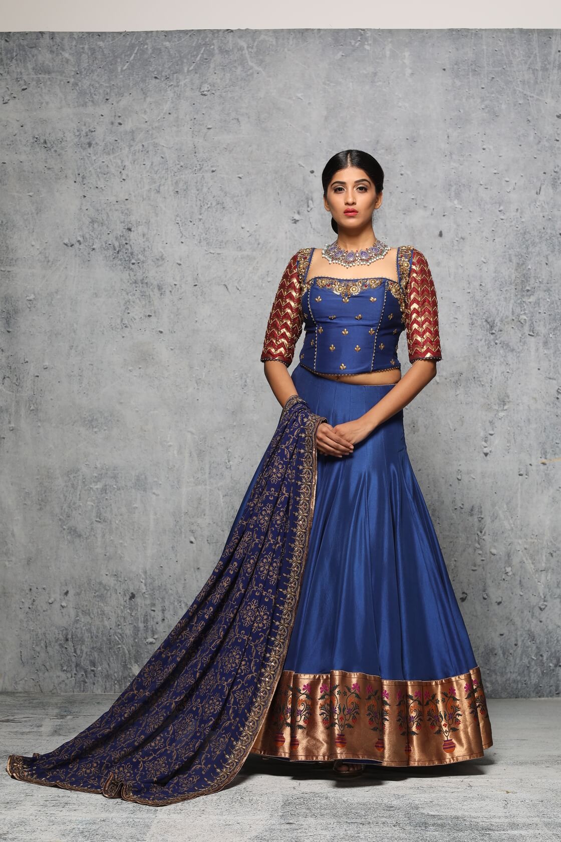 Azul Lehenga