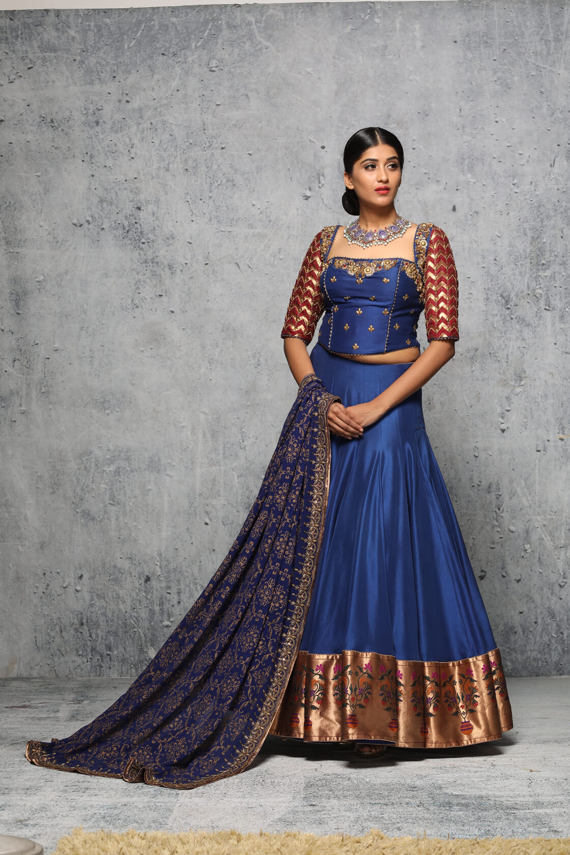 Azul Lehenga