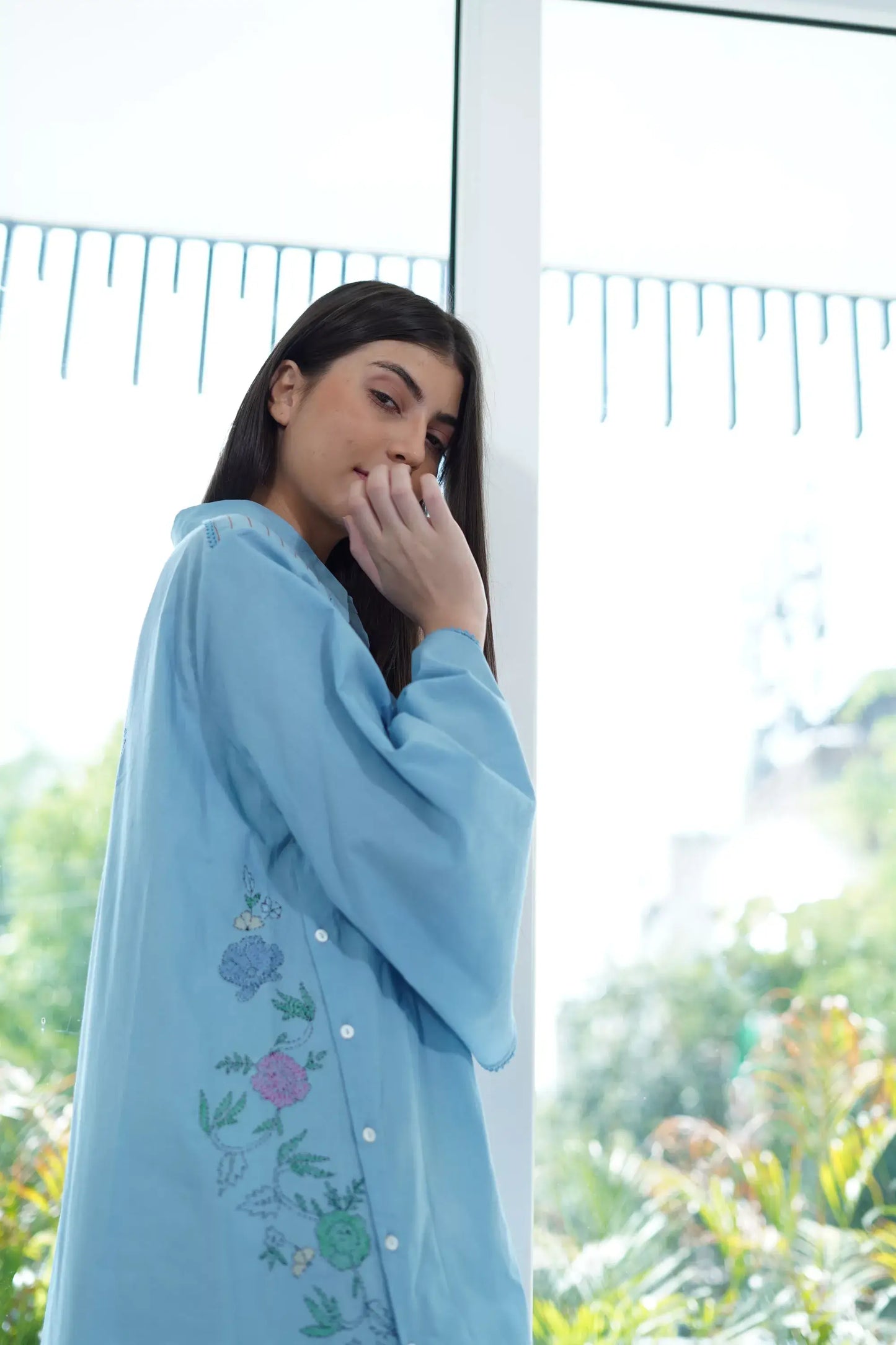Tahiti Shirt Dress - Blue