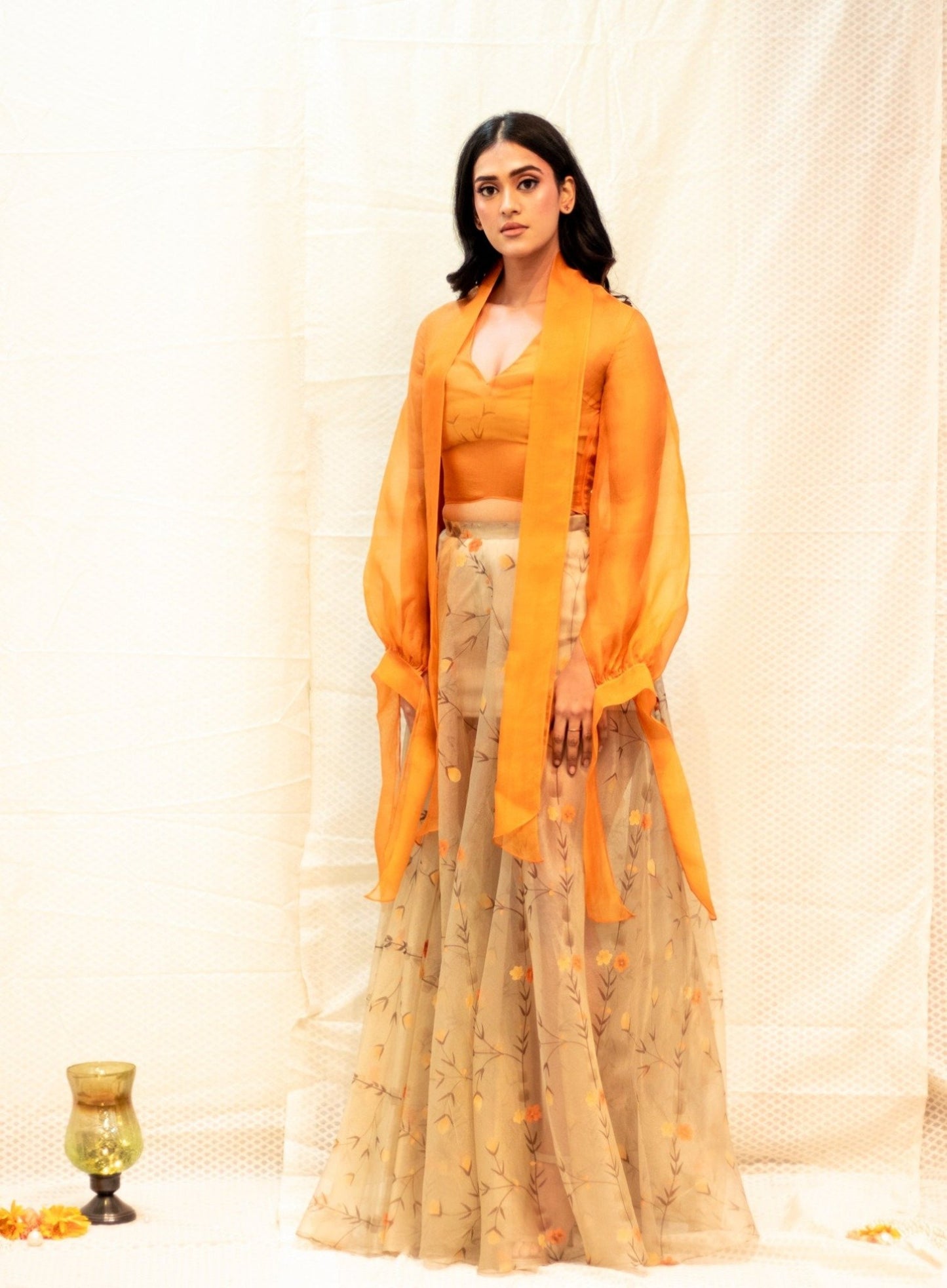 Solid dyed organza co-ord