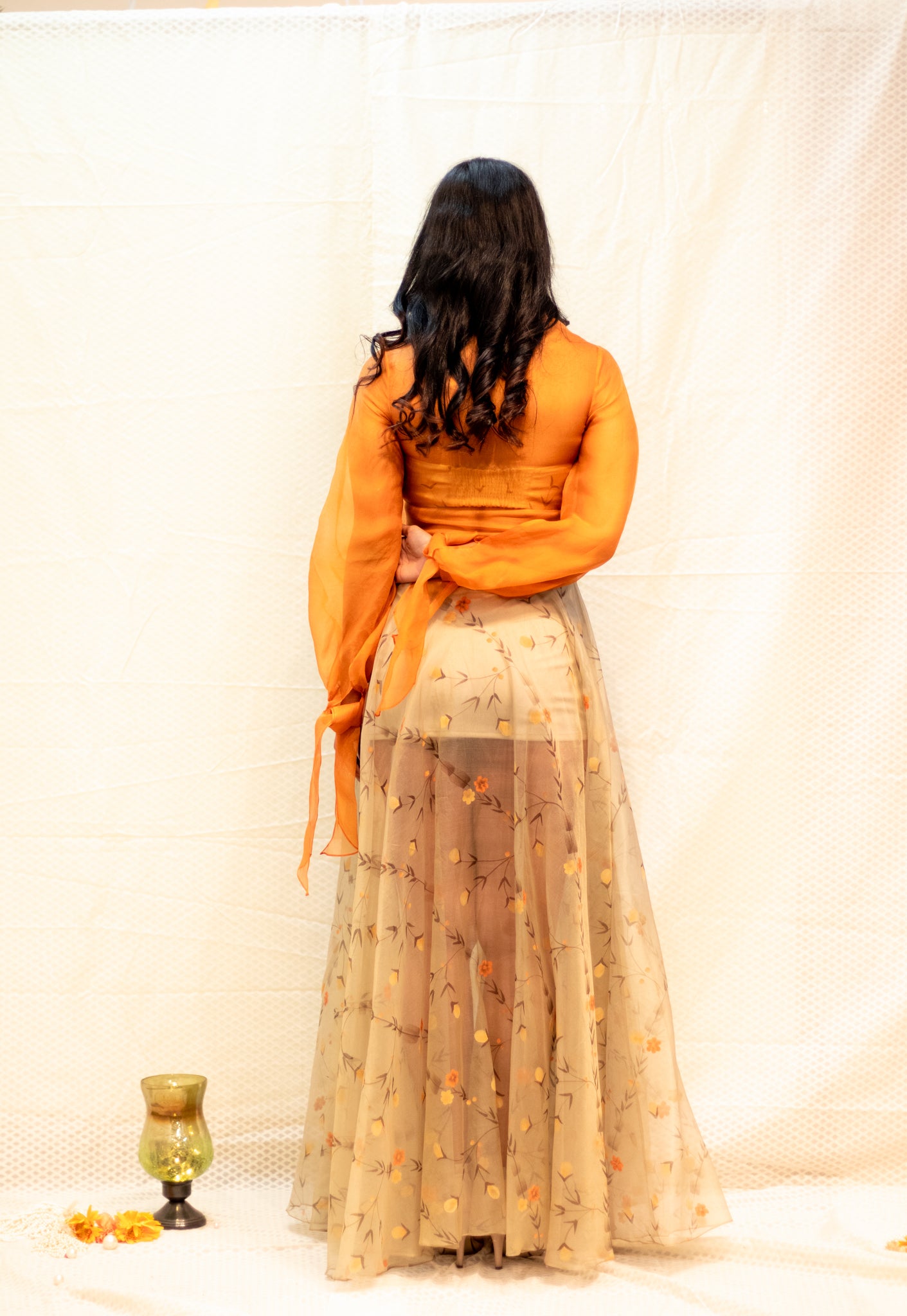 Solid dyed organza co-ord